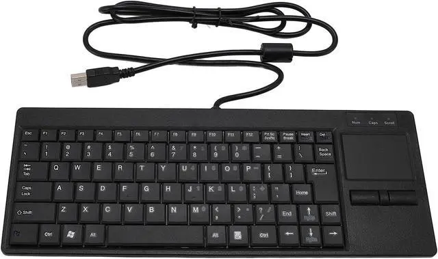 Alt view image 3 of 7 - Mechanical USB Keyboard with Touchpad, Wired Keyboard Plug and Play Long Life for Industrial Use
