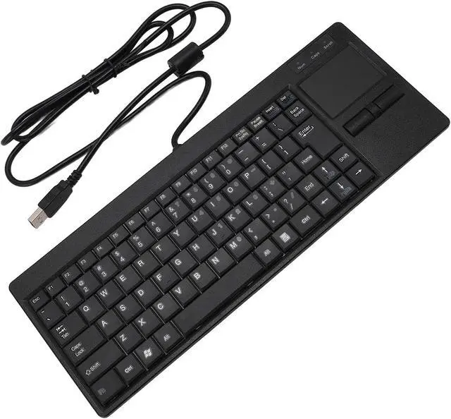 Alt view image 4 of 7 - Mechanical USB Keyboard with Touchpad, Wired Keyboard Plug and Play Long Life for Industrial Use