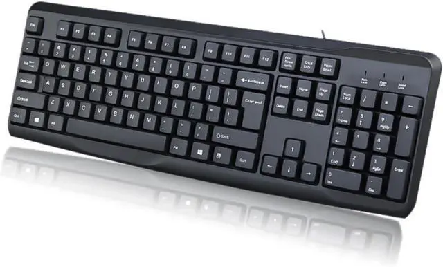 Alt view image 6 of 7 - Ywmsfl Office Wire Keyboard 104Keys Ergonomic Designs with Quick Response and Quiet Operations Fast Responses Keyboards