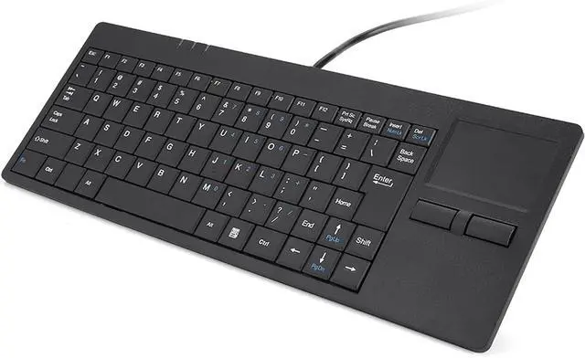 Alt view image 2 of 7 - Gearwell USB Keyboard, Touchpad Keyboard, Wired HUB Keyboard, Wired USB Built in Touchpad HUB Port Keyboard 86 Key Mute Ultra Thin for Notebook Desk