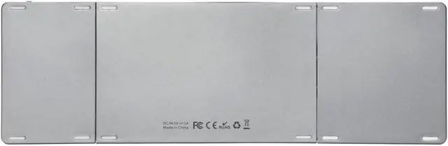 Alt view image 6 of 7 - Foldable Bluetooth Wireless Keyboard, Ultra-Slim Portable Design, Silver