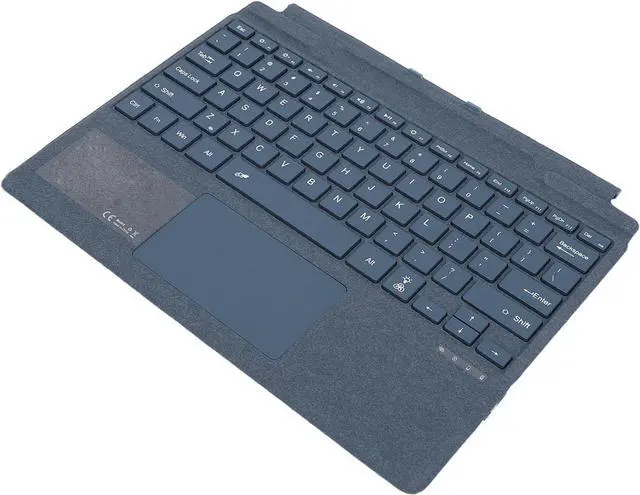 Alt view image 6 of 7 - Gugxiom Keyboard for Pro 11/10/9/8/X, 7 Color RGB Backlit, Ultra Slim Wireless Keyboard with Touchpad and Pen Holder, Rechargeable Battery (Blue)