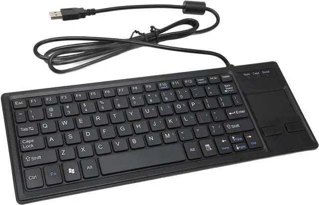 Alt view image 6 of 7 - K 800 Wired Ultra Thin Mini Keyboard with Touchpad and HUB Function, Sturdy Keys for Industrial Applications, Supports Basic Gestures, Plug and Play, Long Working Life