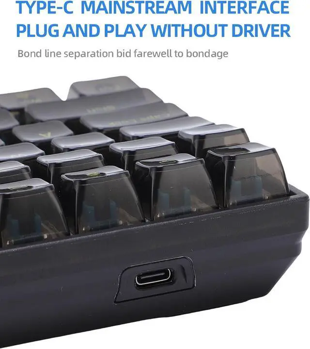 Alt view image 4 of 7 - Yoidesu Gaming Keyboard, 100 Key Mechanical RGB Keyboard Backlit Keyboard with Blue Switches and Hot Swappable Design for PC Laptop Gamers and Typists