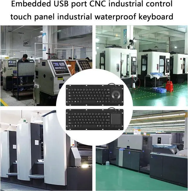 Alt view image 2 of 7 - Industrial USB Touches Board Keyboards with Touchpads and High Durability for Medicals and Security Systems