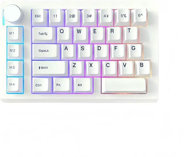 Main image of HE33 Magnetic Switch Rapid Trigger RGB Gaming Keyboard,One Handed Hall Effect Hot Swap Mechanical Keyboard Custom Adjustable Actuation Wired E-Sports Macro Keypad with Knob