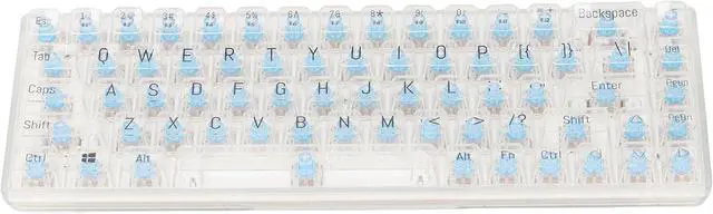 Main image of Cute Design Mechanical Keyboard, 68 Keys Gaming Keyboard with Blue Switch, RGB Backlight, Compact Size, Ergonomic, for Victory for System, 68 Keys