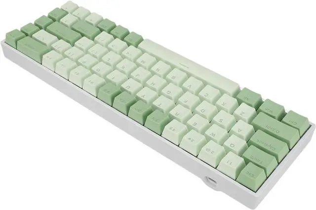 Alt view image 7 of 7 - Wired Gaming Keyboard, 60% 68 Keys RGB Backlit Mechanical Keyboard, Matcha Theme Red Switch USB Wired Keyboard Mechanical PC Gaming Keyboard