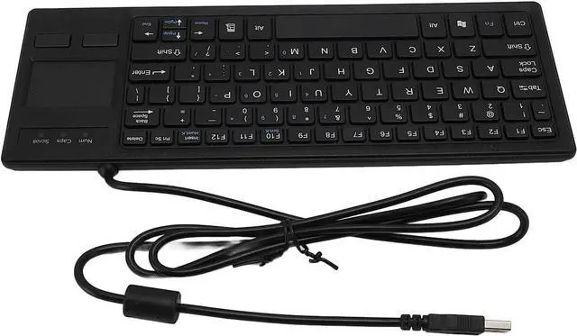 Alt view image 4 of 7 - ZJchao Mechanical USB Keyboard Water Integrated Touch Industrial Keyboard with Touchpad for PC