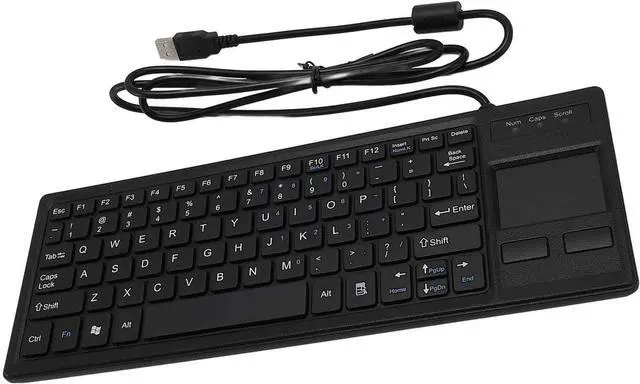 Alt view image 7 of 7 - ZJchao Mechanical USB Keyboard Water Integrated Touch Industrial Keyboard with Touchpad for PC