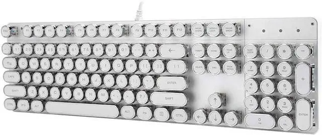 Main image of Socobeta Mechanical Keyboard Portable Gaming Replacement Keyboard with Retro Round Cap for Computer