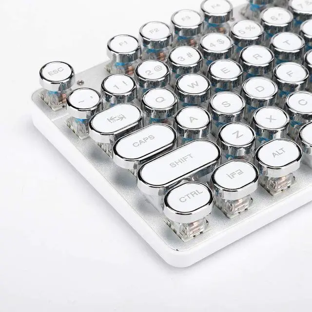 Alt view image 5 of 7 - Socobeta Mechanical Keyboard Portable Gaming Replacement Keyboard with Retro Round Cap for Computer