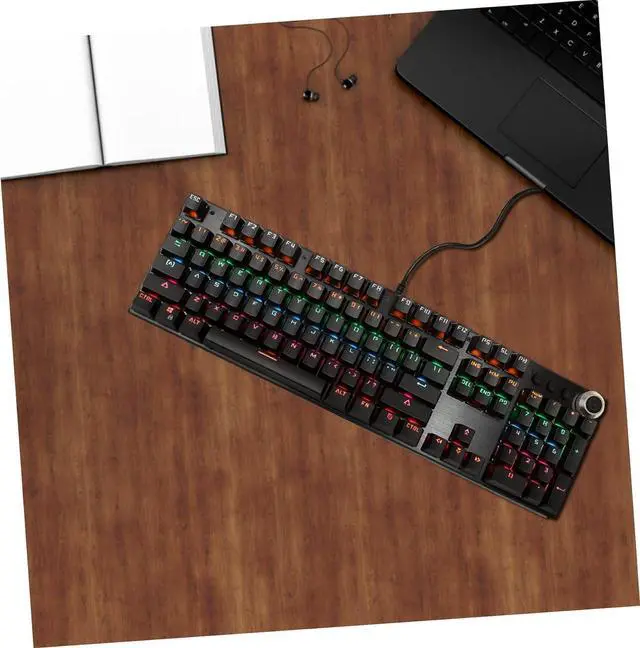 Alt view image 5 of 7 - Gaming Mechanical Keyboard Keys RGB Lighting for Office and Home Use Ergonomic Design Multimedia Control for Computer Enthusiasts
