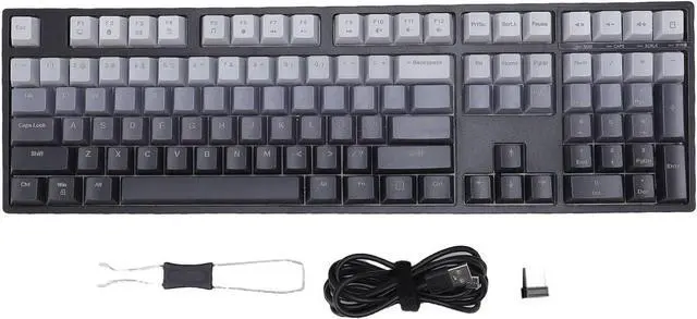 Alt view image 7 of 7 - Asixxsix 108 Keys Mechanical Keyboard, BT 2.4Ghz Wireless Wired Mechanical Gaming Keyboard, 3 Connection Modes, Hot Swappable Blue Switch Gaming Keyboard with LED Backlit for Computer PC