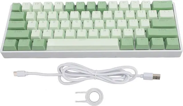Main image of 60% Mechanical Keyboard, 61 Keys Ultra Compact Gaming Keyboard, RGB Hot Swappable Blue Switch Keypad, 2.4Ghz Bluetooth Wired, for PC, Computer