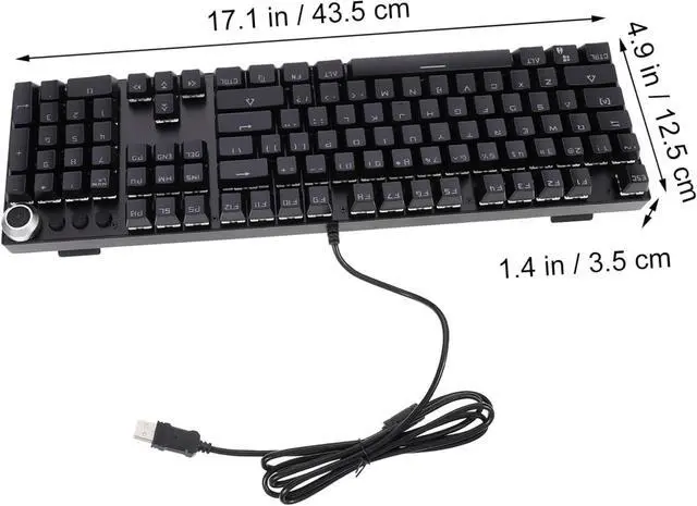Alt view image 2 of 7 - QUMIIRITY Gaming Keyboard Keys Lighting Wired Backlit Mechanical Keyboard for Enhanced Typing Ergonomic Design