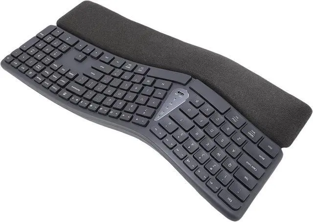Alt view image 5 of 7 - ciciglow WL Ergonomic Keyboard, Split Keyboard with Cushioned Wrist Rest, Nature Typing, BT and 2.4G USB C Connectivity, Compatible with for 98 Me 2000 7 8 10