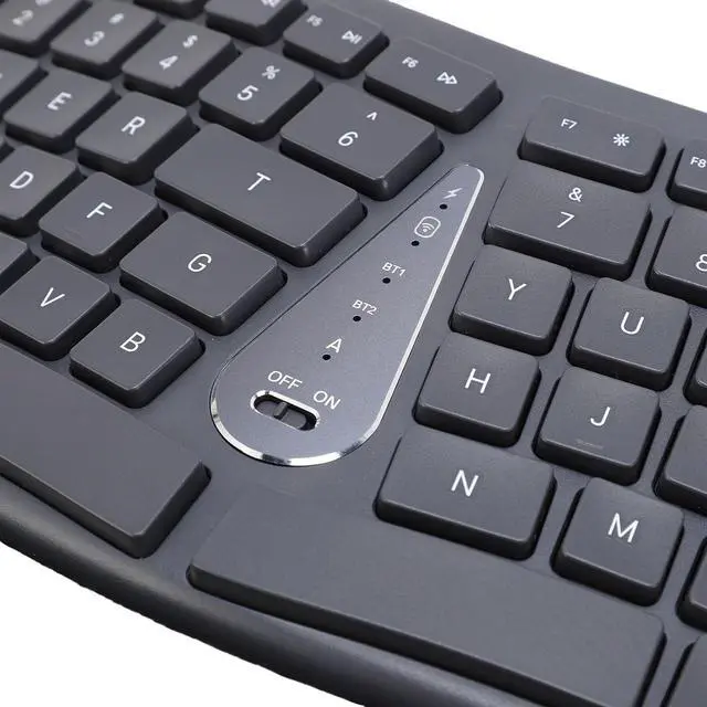 Alt view image 5 of 7 - NOENNULL Split Ergonomic Keyboard with Cushioned Wrist Rest, 2.4G USB Wireless Comfortable Ergonomic Split Keyboard for Computer Desktop Laptop for 98 Me 2000 7 8 10