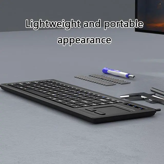 Alt view image 2 of 6 - yabaikekeji Industrial Trackpads Keyboards Featuring With Touchpads And USB Hubs For Efficient Data Entry