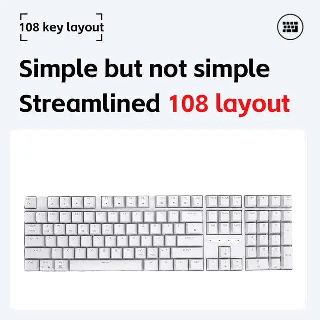 Alt view image 5 of 7 - Cuifati 108 Keys Wireless Mechanical Keyboard, BT5.0 2.4GHz Type C Wired Gaming Keyboard with Red Switch, Hot Swap Keyboard for Computer 16 RGB Llighting Effects