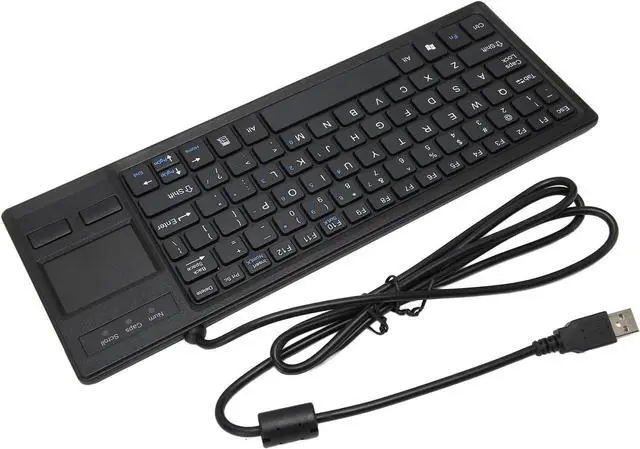 Alt view image 3 of 7 - K 800 Wired Ultra Thin Mini Keyboard with Touchpad and HUB Function, Sturdy Keys for Industrial Applications, Supports Basic Gestures, Plug and Play, Long Working Life
