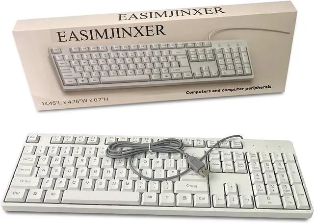 Main image of Keyboard,Ultra Compact Mini 68 Key with Wired Keyboard,Anti-Ghosting Keys, for Windows Laptops and PC Gamers,White