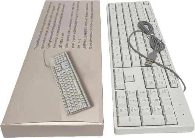 Alt view image 3 of 3 - Keyboard,Ultra Compact Mini 68 Key with Wired Keyboard,Anti-Ghosting Keys, for Windows Laptops and PC Gamers,White