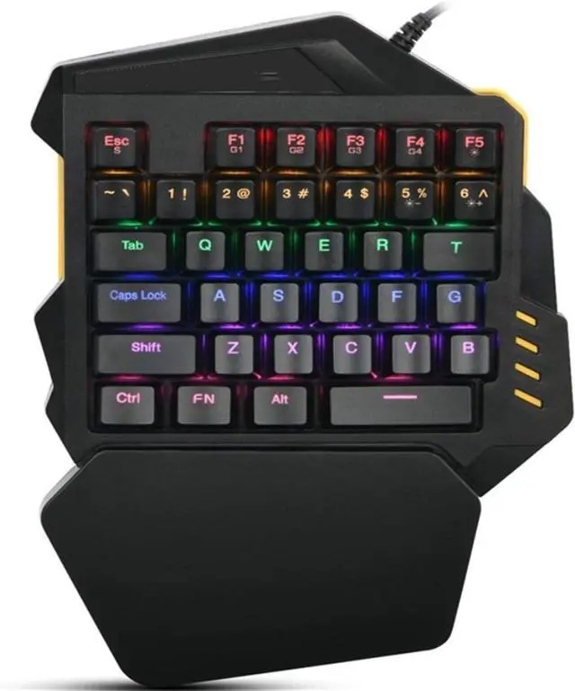 Main image of Keyboard Cable Single-Hand Colorful and Tricolor Backlight Non-Mechanical Eating Chicken Game Keyboard Mobile Computer Universal