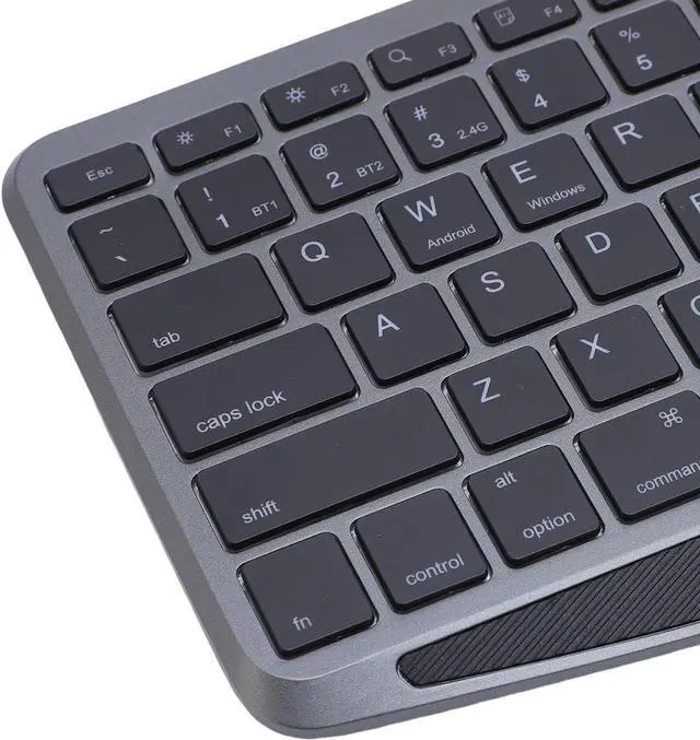 Alt view image 7 of 7 - ZJchao Wireless Touch Keyboard with Touchpad Multimedia Hotkeys 7 Color Backlit 2.4G/Bluetooth Dual Mode TV Keyboard Wrist Rest for Laptop Tablet Smart TV