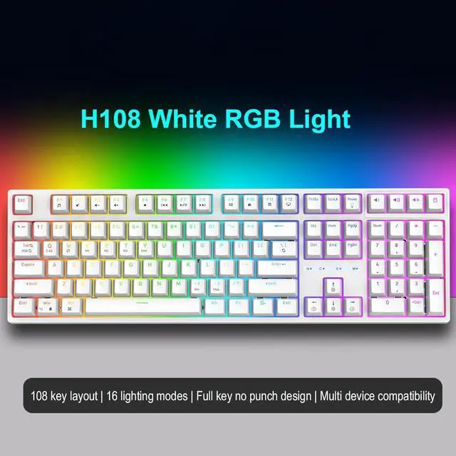 Alt view image 2 of 7 - Wireless Mechanical Keyboard, Tri Mode BT5.1 2.4GHz USB C, 108 Keys Hot Swappable Custom Keyboard with RGB Backlit, Brown Switch, for PC Tablet Phone
