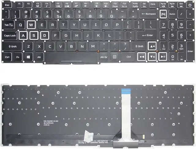Main image of Laptop Keyboard Compatible with AC-E PHN16-71 PHN16-72 RGB Backlit (RGB Narrow Line Backlight Strip)