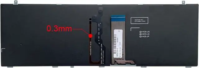 Alt view image 3 of 3 - Laptop Keyboard Compatible with MECHRE-V P-760 T90 PLUS-TG65T TR26 X3-S X8TI-S X8 Black US RGB Monochrome Backlit (Monochrome Backlight)