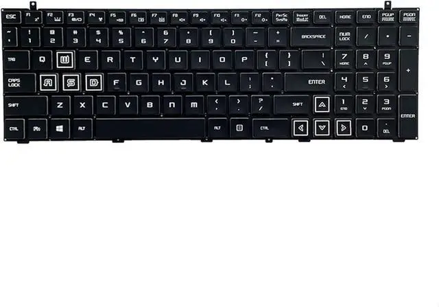 Alt view image 2 of 3 - Laptop Keyboard Compatible with MECHRE-V P-760 T90 PLUS-TG65T TR26 X3-S X8TI-S X8 Black US RGB Monochrome Backlit (Monochrome Backlight)