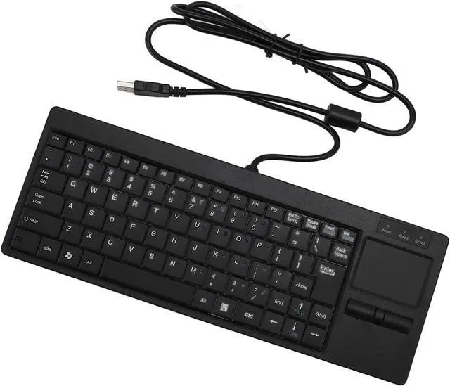 Alt view image 7 of 7 - Mechanical USB Keyboard with Touchpad, with IP68 Water Resistant, HUB Support Mini Wired Keyboard for Industrial Use