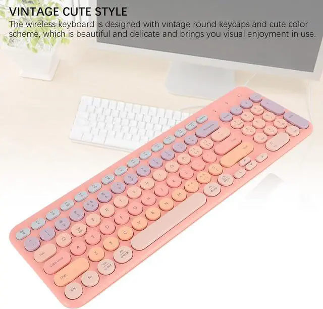 Alt view image 3 of 7 - Keyboard, Cute Keyboard Mute for Computer (Pink)