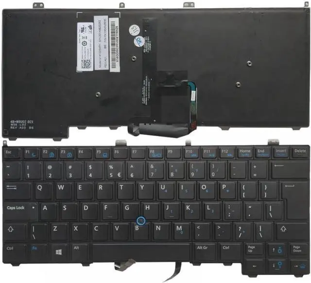 Main image of Backlit Keyboard Compatible with E7440 Laptop Compatible with Model 00K1C8 V141025AR1 Mouse Pointer