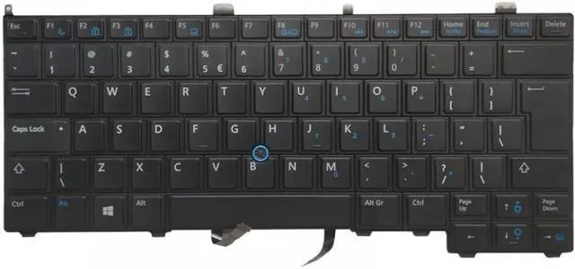 Alt view image 4 of 4 - Backlit Keyboard Compatible with E7440 Laptop Compatible with Model 00K1C8 V141025AR1 Mouse Pointer