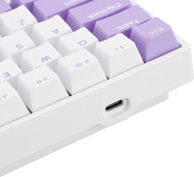 Alt view image 7 of 7 - Yunir 68 Keys Mechanical Keyboard,60% Blue Switch Hot Swap N Key Rollover Mechanical Keyboard,USB C Wired Keyboard for 2000 ME 7 8 10 for HarmonyOS