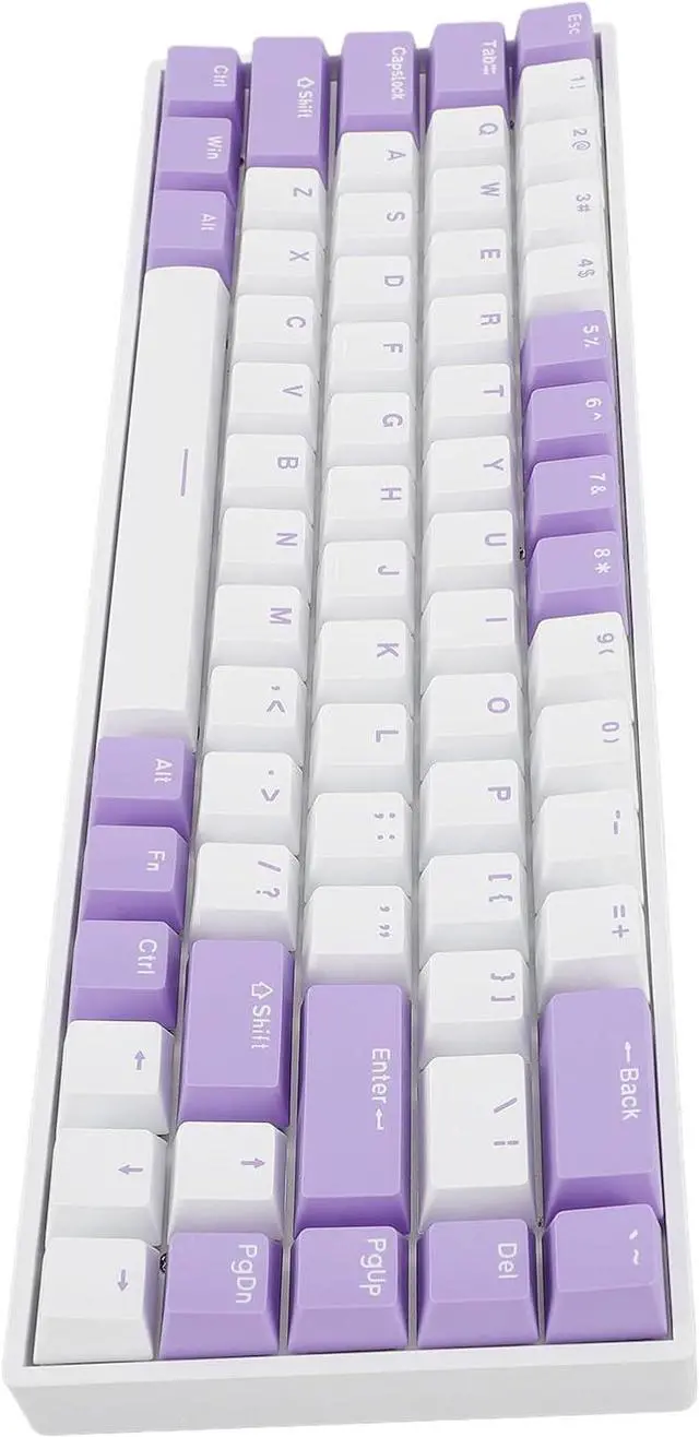 Alt view image 5 of 7 - Yunir 68 Keys Mechanical Keyboard,60% Blue Switch Hot Swap N Key Rollover Mechanical Keyboard,USB C Wired Keyboard for 2000 ME 7 8 10 for HarmonyOS