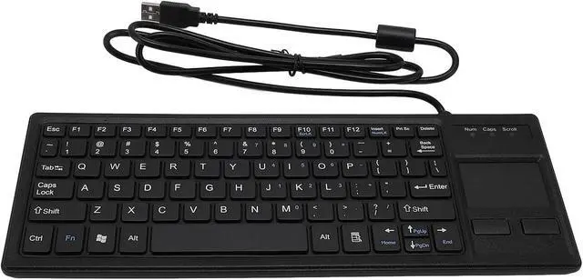 Alt view image 3 of 7 - EBTOOLS 20,000 Uses Mechanical Keyboard with Touchpad, USB Keyboard with Integrated Hub for Industrial Laptop Notebook PC, Suitable for Harsh Conditions