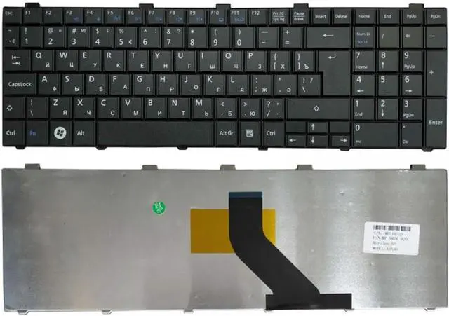 Main image of Russian Laptop Keyboard Compatible with AEFH2000010 AEFH2000020 AEFH2000110 AEFH2000210 CP47813302 CP51552501 AH512 V126946CK1 RU