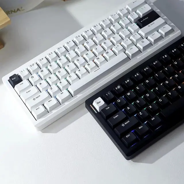 Alt view image 7 of 7 - GMK61 60% Mechanical Keyboard,Triple Mode BT5.0/Wired/2.4GHz Wireless Keyboard with PBT Keycaps RGB Programmable Hot Swap Linear Switch,61 Keys Gasket-Mounted NKRO Gaming Keypad for Win/Mac (Black)