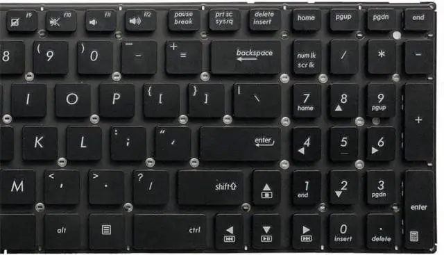 Alt view image 4 of 5 - Replacement English Keyboard Compatible with F552LAV F552LD F552M A550LN A550C A550CA A550CC A550D A550DP A550J A550JD A550JK A552E F552 US Laptops