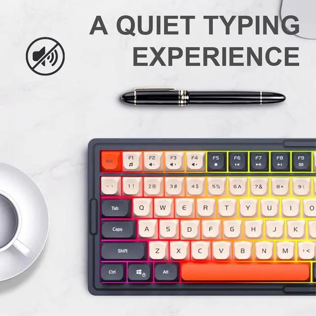 Alt view image 3 of 7 - divuukyi Ergonomic Wire Keyboard Set With Low Noise Key Multiple Systems Compatibility For Work And Entertainment