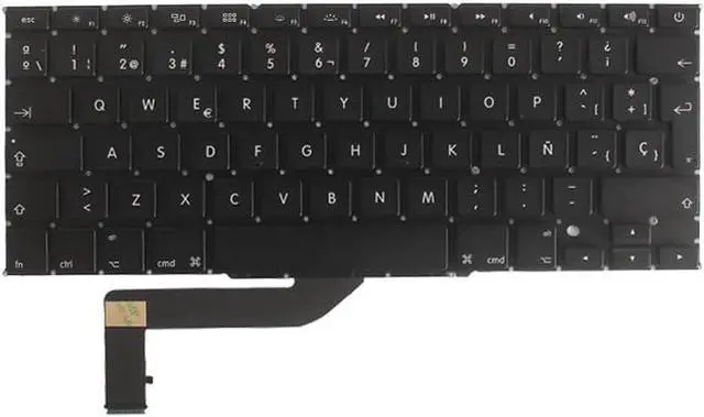 Alt view image 2 of 5 - Spanish Keyboard Compatible with A1398 ME663 MGXA2 MGXC2 Pro MC975 MC976 ME664 ME665 ME293 ME294 Compatible Laptop Keyboards