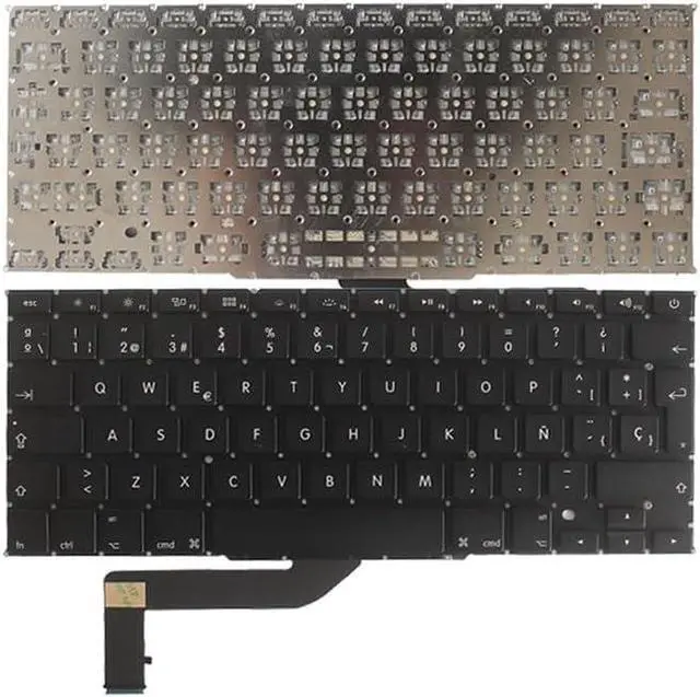 Main image of Spanish Keyboard Compatible with A1398 ME663 MGXA2 MGXC2 Pro MC975 MC976 ME664 ME665 ME293 ME294 Compatible Laptop Keyboards