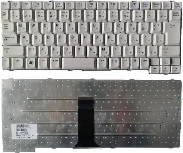 Main image of OEM Japanese JP Laptop Keyboard for NEC LL770 - PK130460700, HMB4301LCC11, PK130460500, HMB4301LCD11 - Black/White Color Accessories(White)