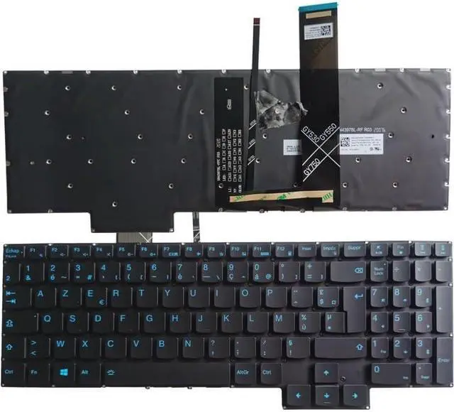 Main image of OEM UK/French/Spanish Backlit Laptop Keyboard for - IdeaPad Gaming 3-15IMH05, 15ARH05, 15ACH, GY530, GY550, GY570 - Black/Blue Design Accessories(Blue FR)