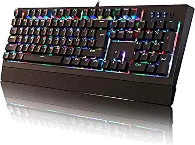 Alt view image 3 of 6 - Gaming Keyboard Mechanical Gaming Keyboard, 104 Keys with RGB Backlit, Support Game Macro Programming, for Desktop/Computer/Notebook
