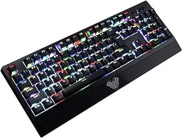 Alt view image 6 of 6 - Gaming Keyboard Mechanical Gaming Keyboard, 104 Keys with RGB Backlit, Support Game Macro Programming, for Desktop/Computer/Notebook